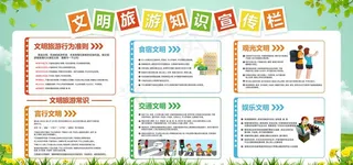 文明旅游旅行标语宣传展板图片