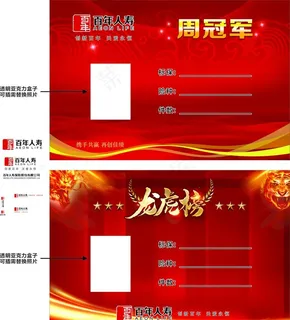 百年人寿周冠军展板图片