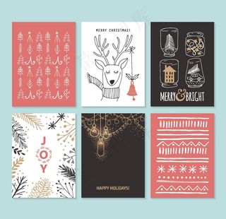可爱手绘圣诞节卡片图片