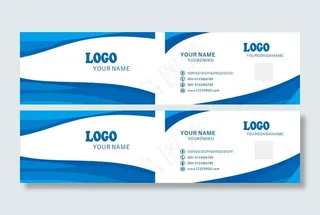 蓝色名片图片