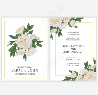 花卉邀请卡图片