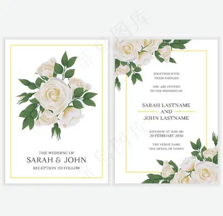 花卉邀请卡图片