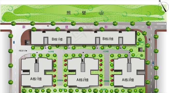 绿化平面图图片cdr矢量模版下载