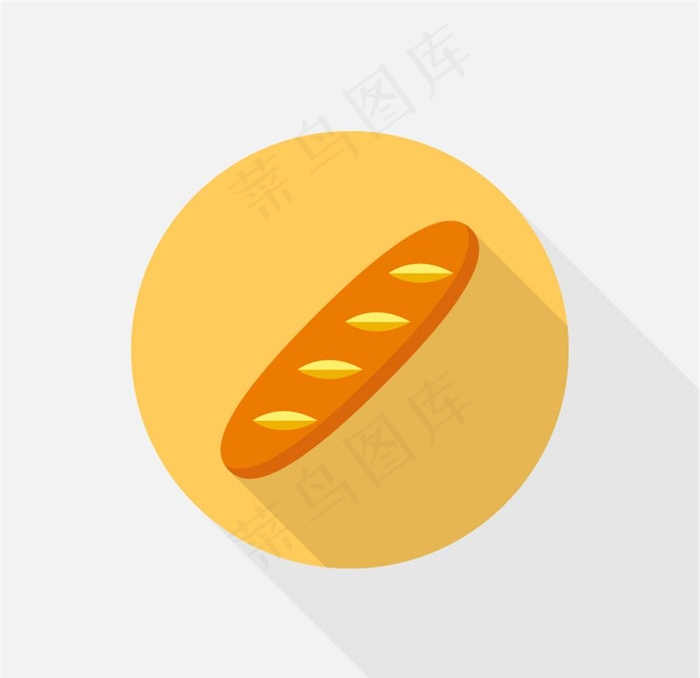美味法式长棍面包矢量素材图片
