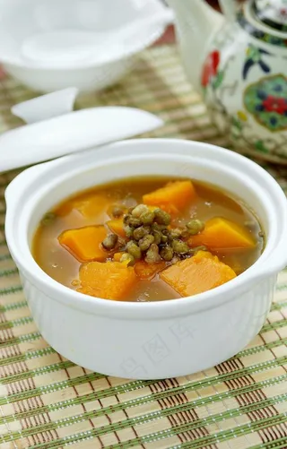 南瓜绿豆汤图片
