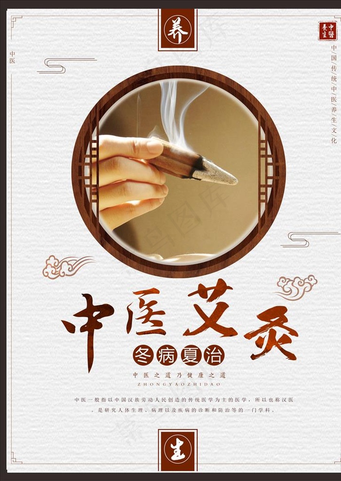 中医艾灸图片psd模版下载