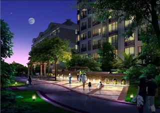小区夜景效果图图片