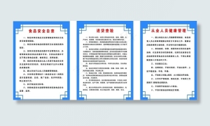 食品安全制度牌图片