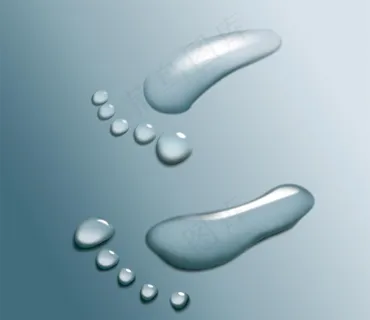 脚印 水 水晶脚印 足印 水足印 足浴 水滴 水珠 水印图片