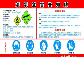 液氧危害告知牌 危险告知 注意图片