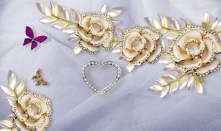 珠宝花卉背景墙图片