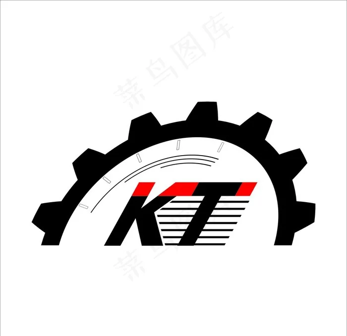 KT字母标志图片cdr矢量模版下载