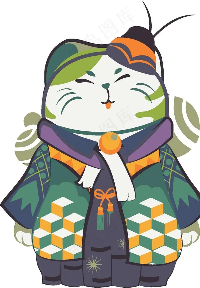 招财猫图片eps,ai矢量模版下载