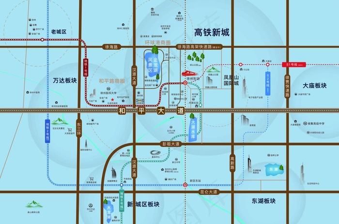 徐州区位图图片ai矢量模版下载