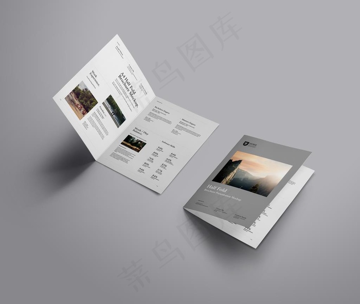 折页样机图片(8000X7000(DPI:183))psd模版下载