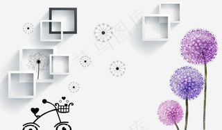 花卉背景墙图片