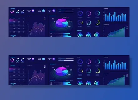 数据大屏可视化图表界面设计图片