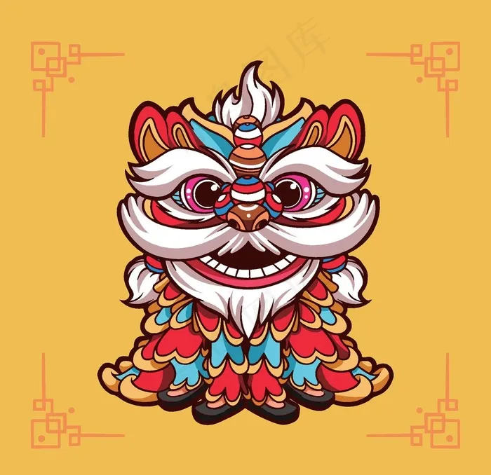 舞狮图片eps,ai矢量模版下载