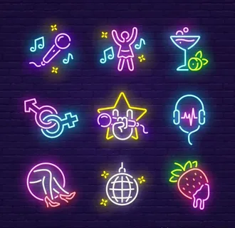 霓虹灯背景图片