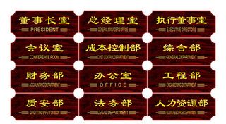 复古木纹门牌图片