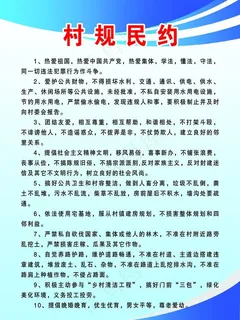 村规民约图片