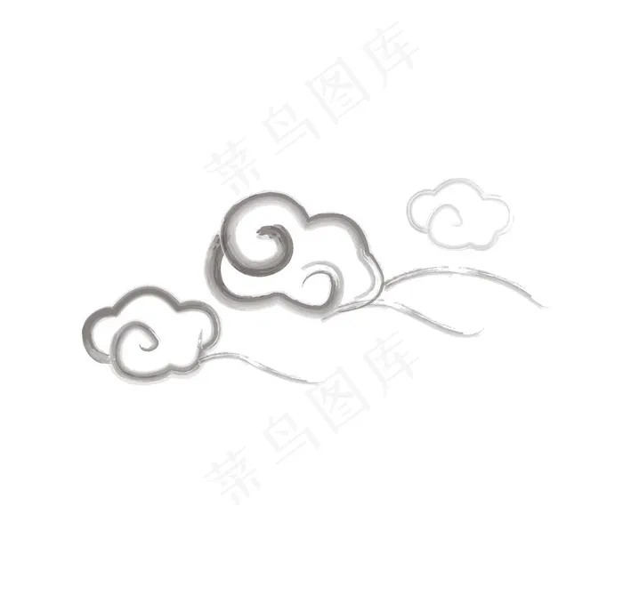 中国风水墨云纹图片ai矢量模版下载