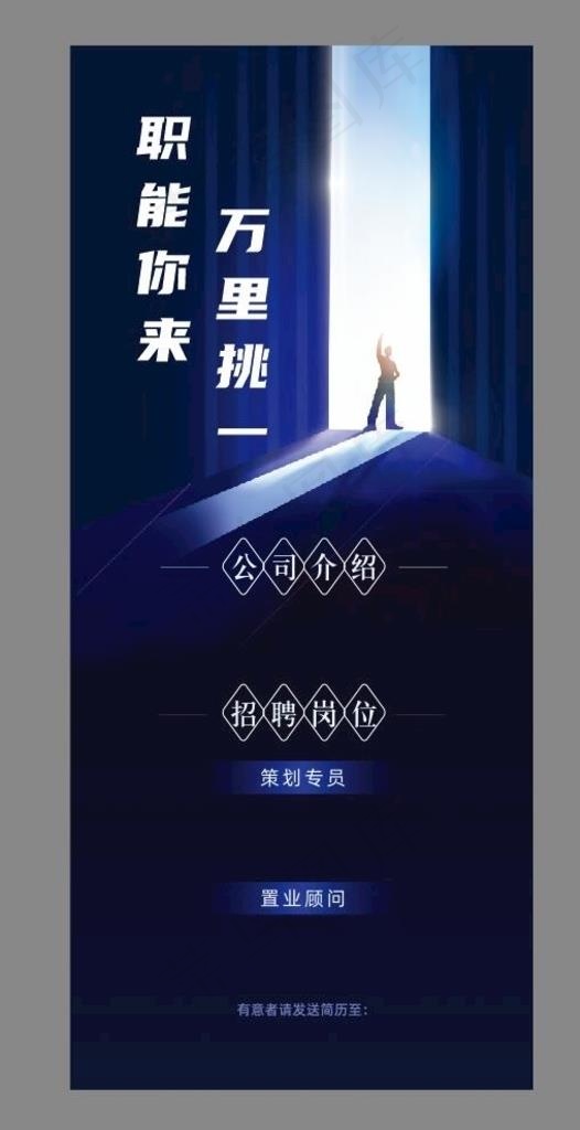 招聘展架图片cdr矢量模版下载