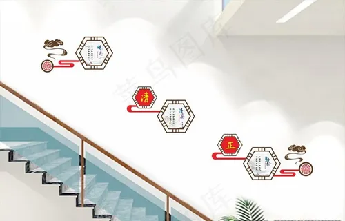 廉政楼梯文化图片