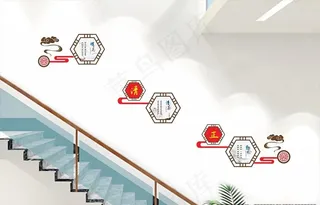 廉政楼梯文化图片