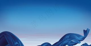 蓝色飘带背景图片