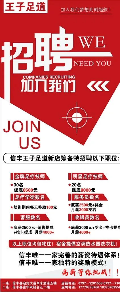 足浴招聘展架图片cdr矢量模版下载