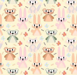 卡通无缝印花图案图片