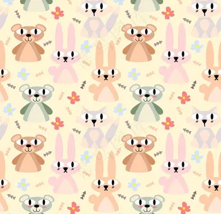 卡通无缝印花图案图片