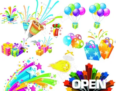 礼盒气球节日图片 礼盒气球节日图片