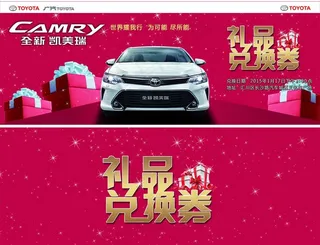 凯美瑞礼品兑换券图片