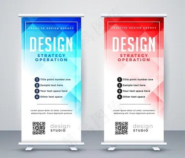 X展架易拉宝展示架设计模板矢量图片