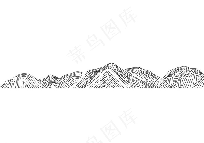 线条山图片ai矢量模版下载