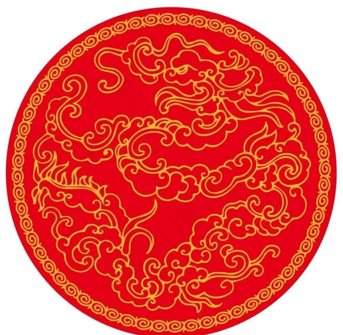 传统古典圆形龙纹底纹图片ai矢量模版下载