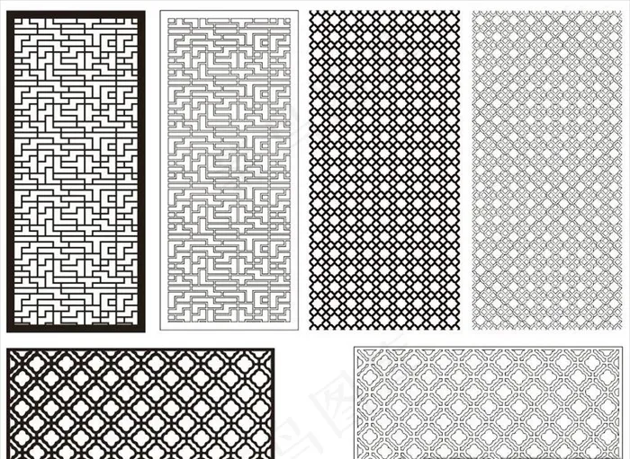 镂空雕刻雕花图片cdr矢量模版下载