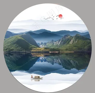 山水装饰画图片