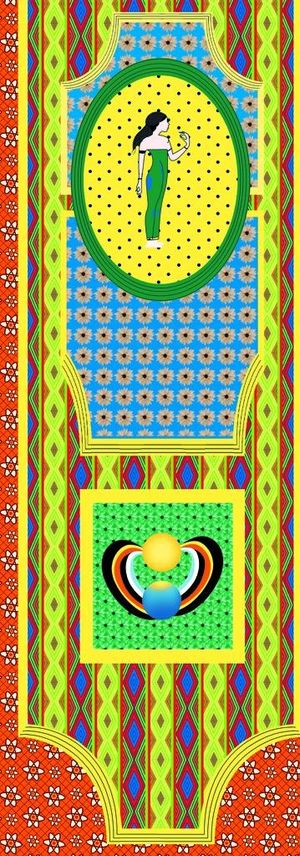 美女线条花图片