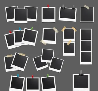 拍立得相纸矢量图片