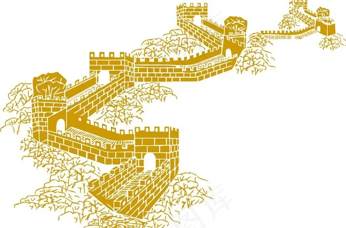 矢量长城图片cdr矢量模版下载