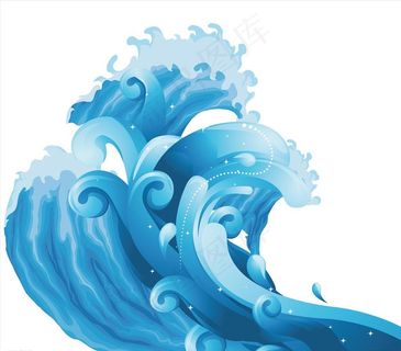 海洋婚礼海浪设计素材图片