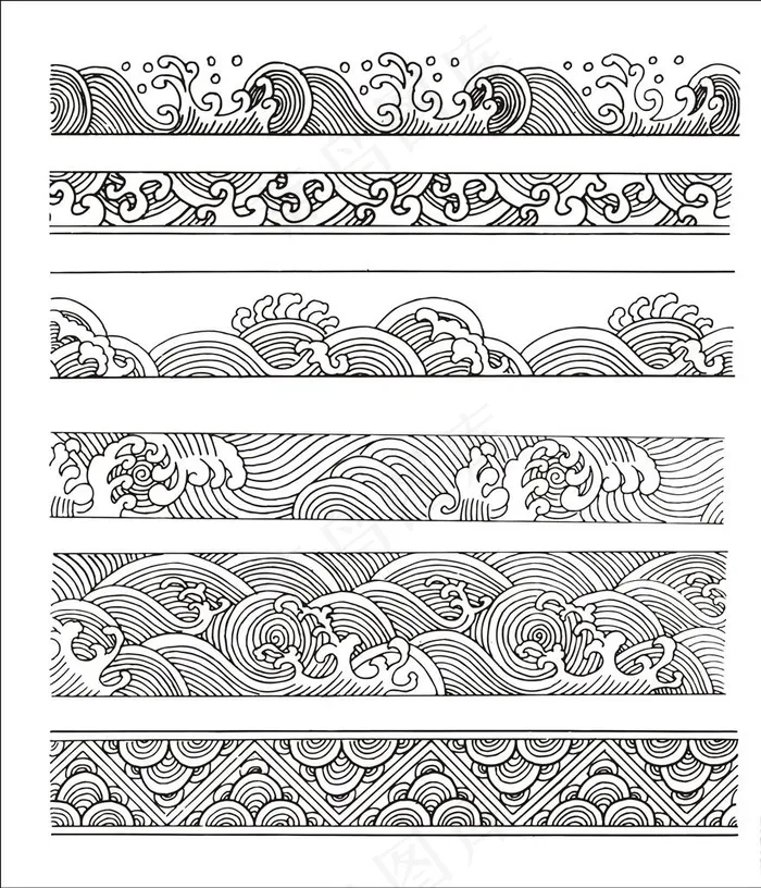 矢量 水纹图片cdr矢量模版下载