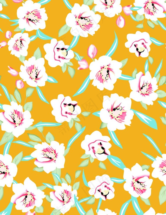 大牌 数码印花 女装 花型 手图片