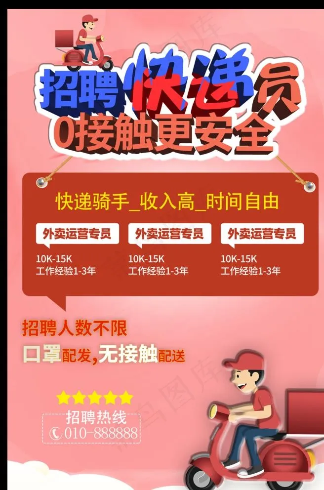 快递员海报图片psd模版下载