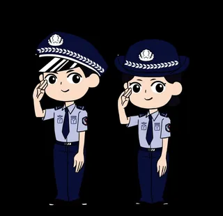 卡通警察图片
