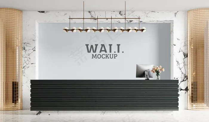 前台标志样机图片(4875X3000(DPI:300))psd模版下载