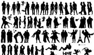 浪漫爱情矢量图图片